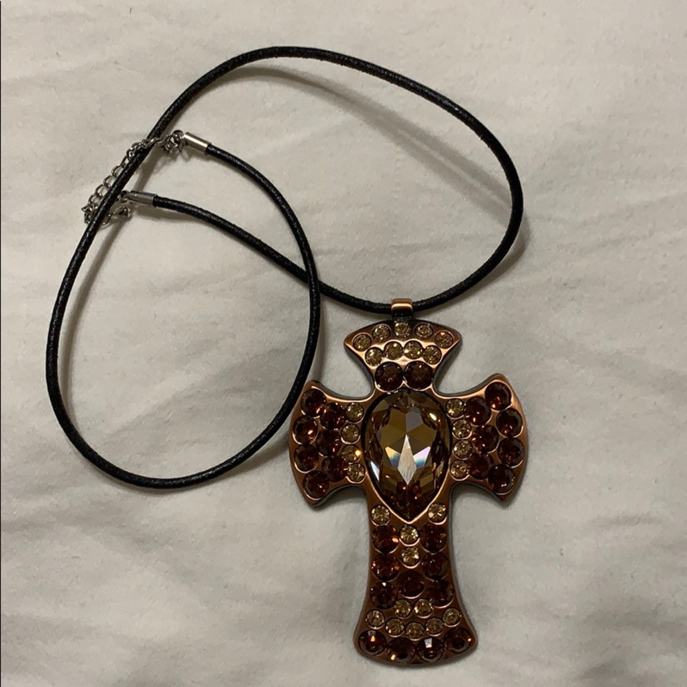 B. B. Simon Swarovski Cross Necklace